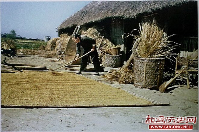 40年代四川农村,美国飞虎队队员拍摄