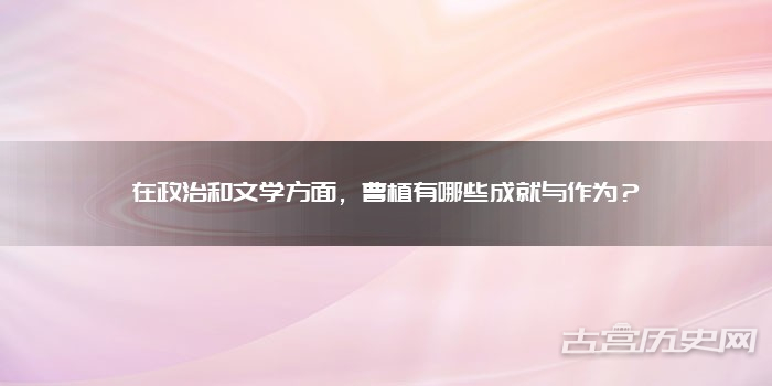 在政治和文学方面，曹植有哪些成就与作为？