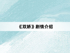 《双娇》剧情介绍