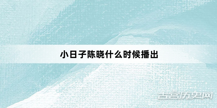 小日子陈晓什么时候播出