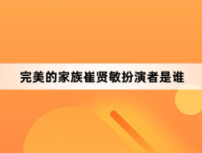 完美的家族崔贤敏扮演者是谁