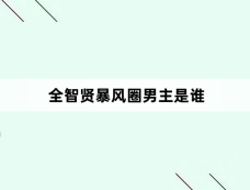 全智贤暴风圈男主是谁