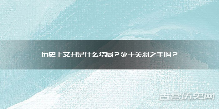 历史上文丑是什么结局？死于关羽之手吗？