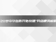 “20岁中华血脉开始觉醒”网络梗词解释
