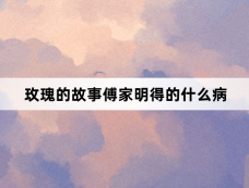 玫瑰的故事傅家明得的什么病