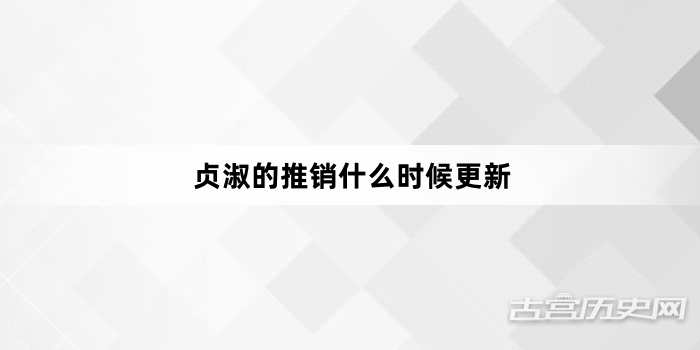 贞淑的推销什么时候更新