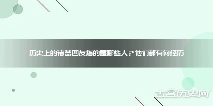 历史上的诸葛四友指的是哪些人？他们都有何经历