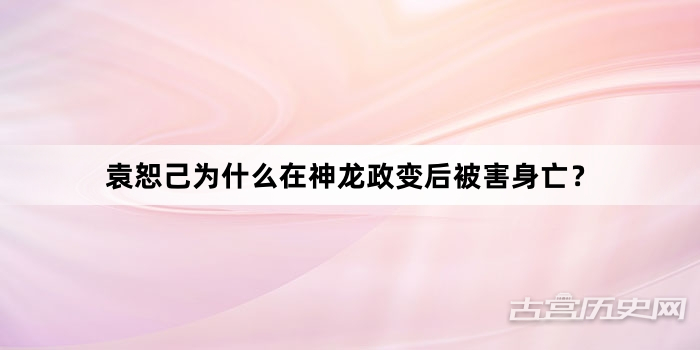 袁恕己为什么在神龙政变后被害身亡？