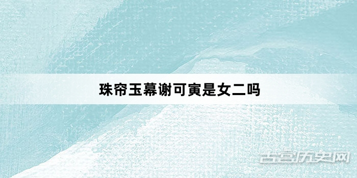 珠帘玉幕谢可寅是女二吗