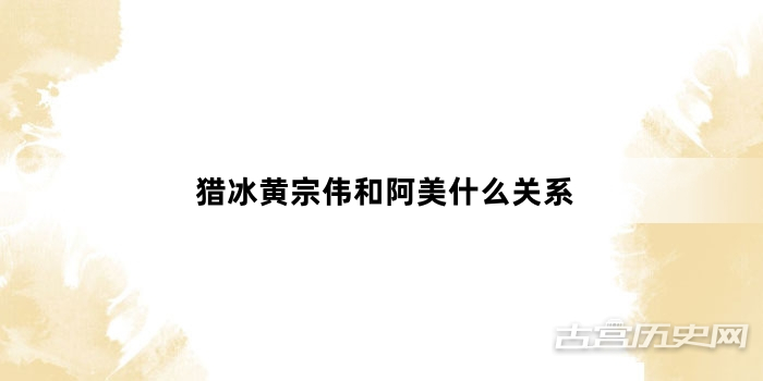 猎冰黄宗伟和阿美什么关系