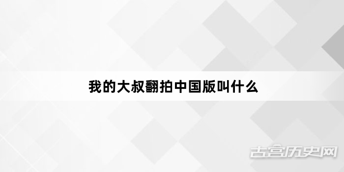 我的大叔翻拍中国版叫什么