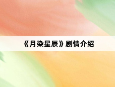 《月染星辰》剧情介绍