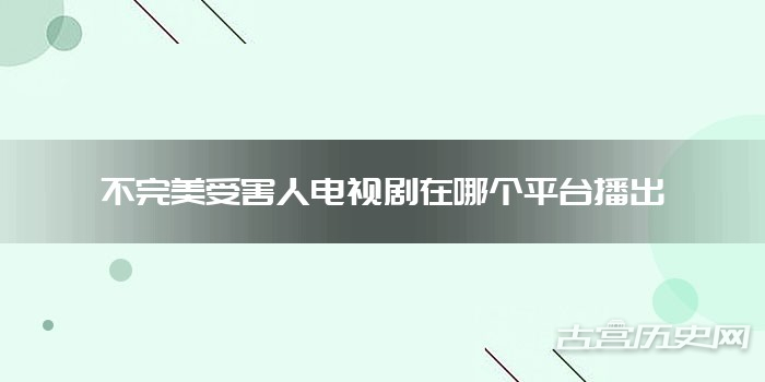 不完美受害人电视剧在哪个平台播出