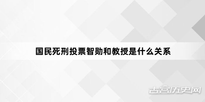 国民死刑投票智勋和教授是什么关系