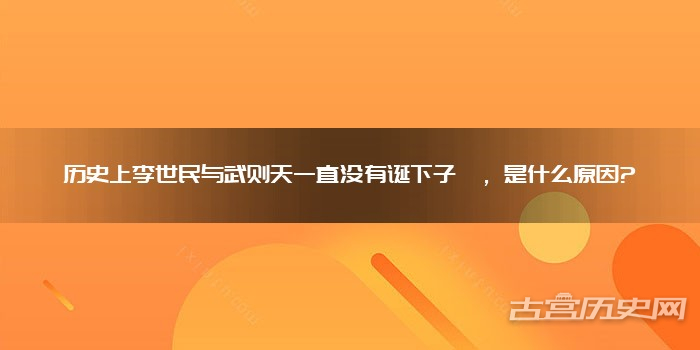历史上李世民与武则天一直没有诞下子嗣，是什么原因?