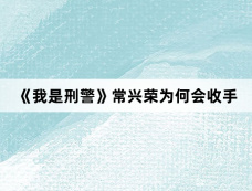 《我是刑警》常兴荣为何会收手