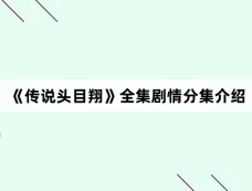 《传说头目翔》全集剧情分集介绍