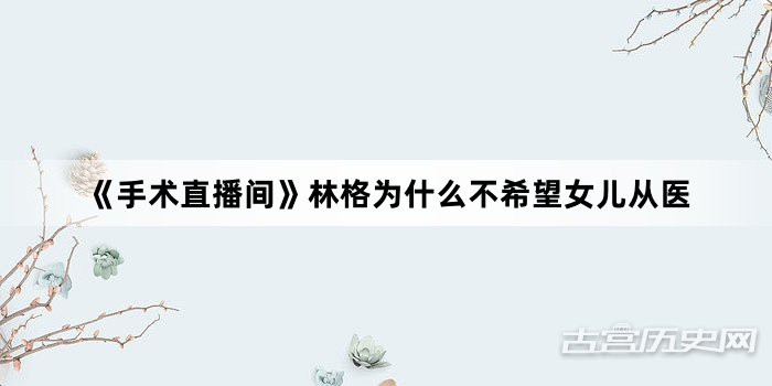 《手术直播间》林格为什么不希望女儿从医