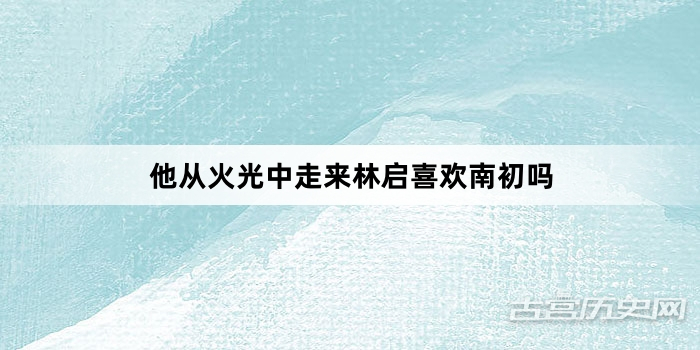 他从火光中走来林启喜欢南初吗