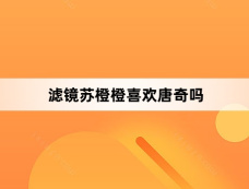 滤镜苏橙橙喜欢唐奇吗