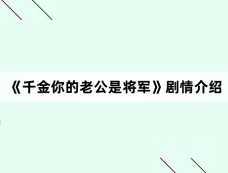 《千金你的老公是将军》剧情介绍
