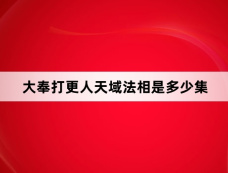 大奉打更人天域法相是多少集