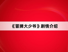 《冒牌大少爷》剧情介绍