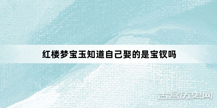 红楼梦宝玉知道自己娶的是宝钗吗