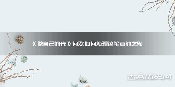 《做自己的光》何欢如何处理这笔意外之财