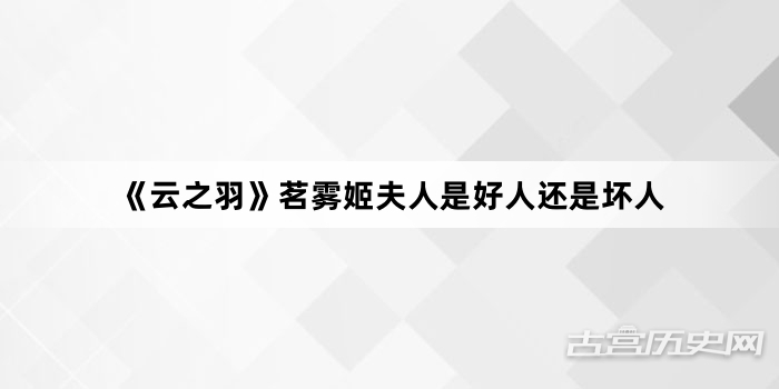《云之羽》茗雾姬夫人是好人还是坏人