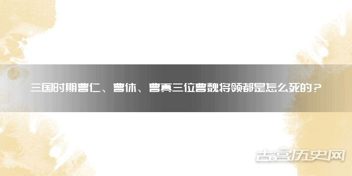 三国时期曹仁、曹休、曹真三位曹魏将领都是怎么死的？