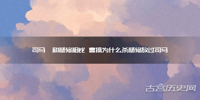 司马懿和杨修相比 曹操为什么杀杨修放过司马懿