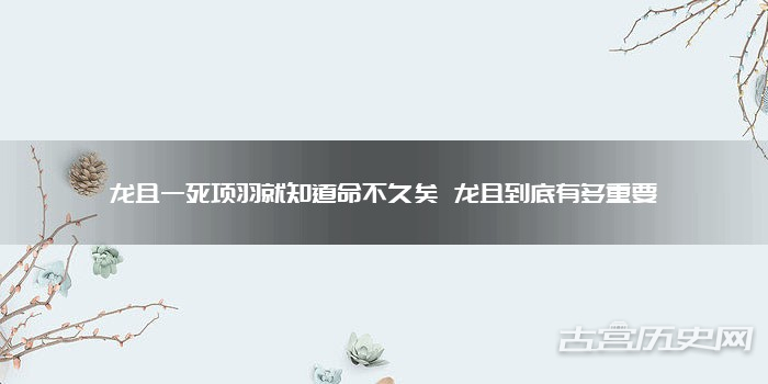 龙且一死项羽就知道命不久矣 龙且到底有多重要