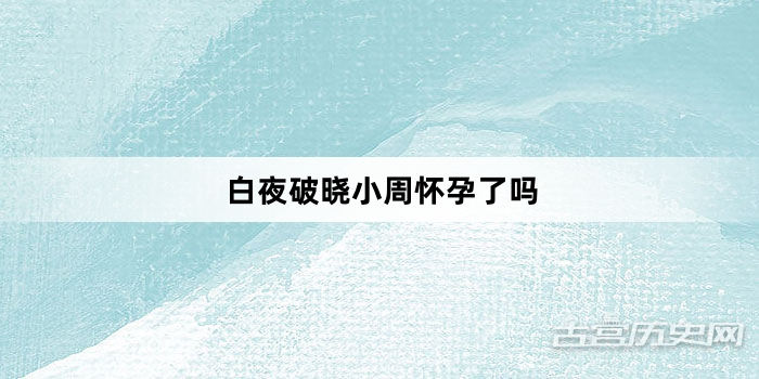白夜破晓小周怀孕了吗