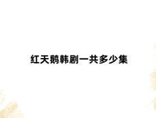 红天鹅韩剧一共多少集