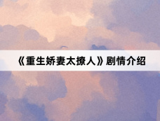 《重生娇妻太撩人》剧情介绍