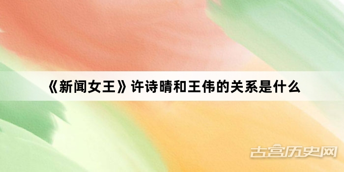 《新闻女王》许诗晴和王伟的关系是什么