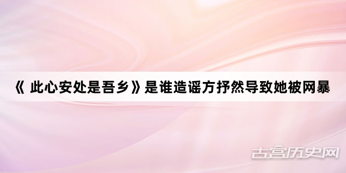《 此心安处是吾乡》是谁造谣方抒然导致她被网暴