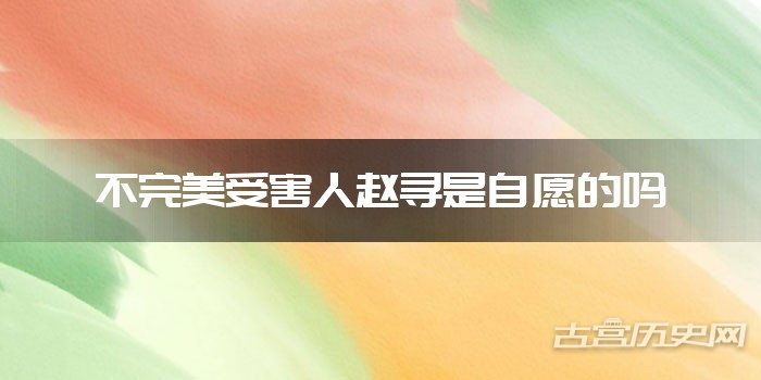 不完美受害人赵寻是自愿的吗