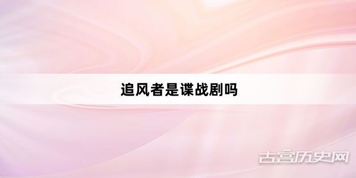 追风者是谍战剧吗