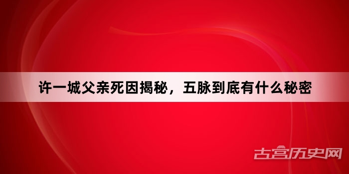 许一城父亲死因揭秘，五脉到底有什么秘密