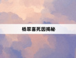 杨翠喜死因揭秘