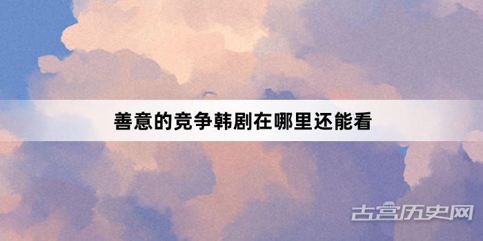 善意的竞争韩剧在哪里还能看