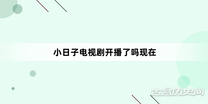 小日子电视剧开播了吗现在