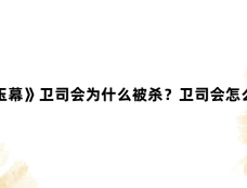 《珠帘玉幕》卫司会为什么被杀?卫司会怎么死的?