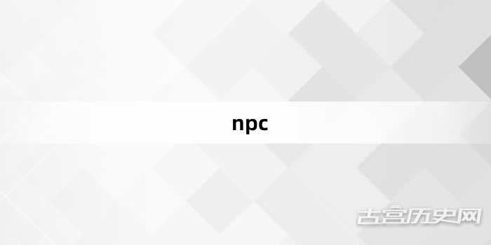 “npc”网络梗词解释