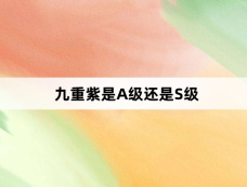 九重紫是A级还是S级
