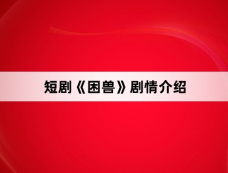 短剧《困兽》剧情介绍