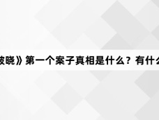 《白夜破晓》第一个案子真相是什么?有什么隐喻?