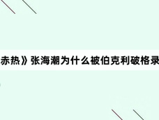 《赤热》张海潮为什么被伯克利破格录取